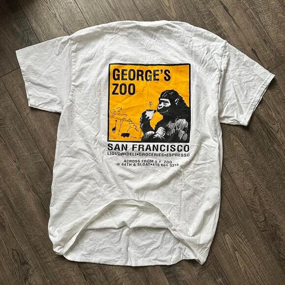 Y2K George’s Zoo San Francisco California Coffe Liquor Tee - Picture 3 of 7